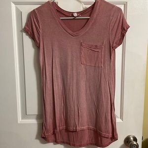 Pink "distressed" shirt
